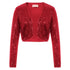 Women's Shining Long Sleeve Jacket Cropped Length - menochic